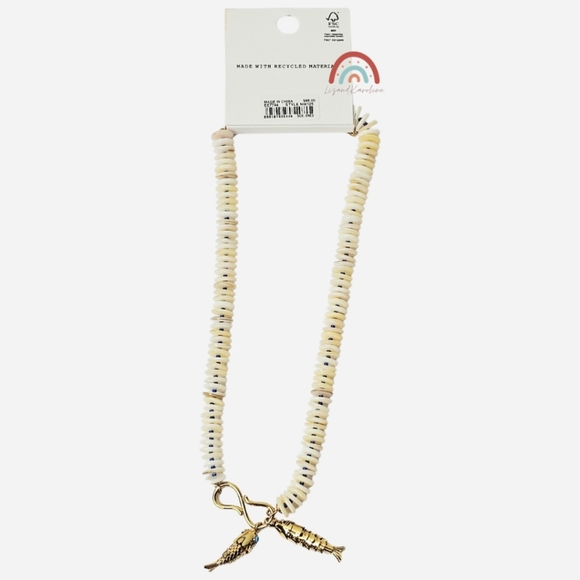 New! Madewell Beaded Fish Statement Necklace - Picture 3 of 7